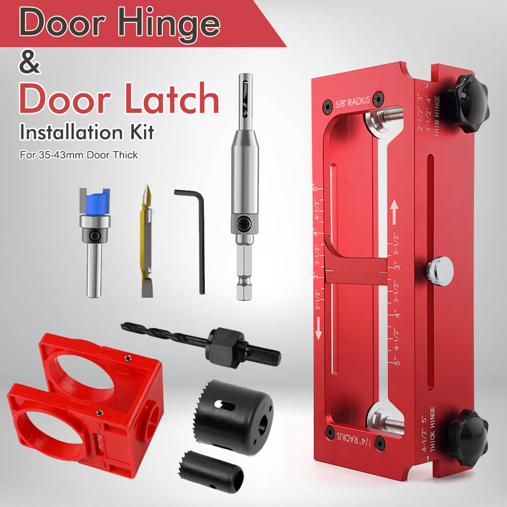 Woodworking Templates - Door Hinge Latch Install Jig Kit