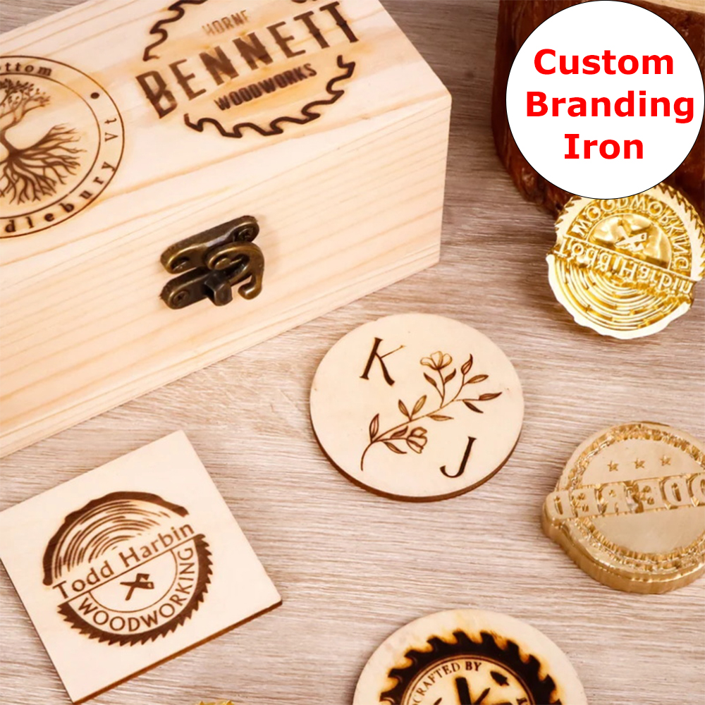 Woodworking Logo Design Free - Custom Branding Iron for Food Burger