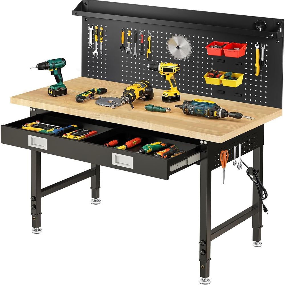 60 Adjustable Workbench with D - Woodworking Garage บทวิจารณ์และราคา