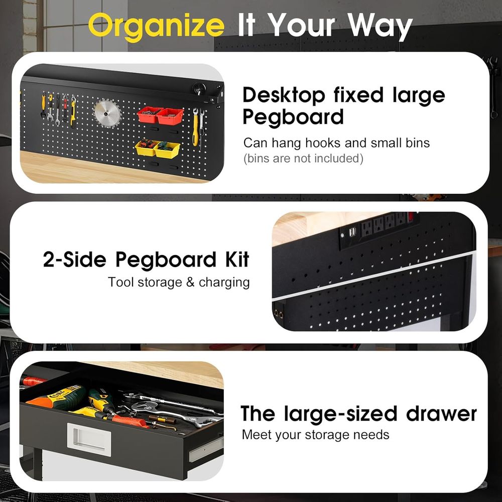 60 Adjustable Workbench with D - Woodworking Garage บทวิจารณ์และราคา