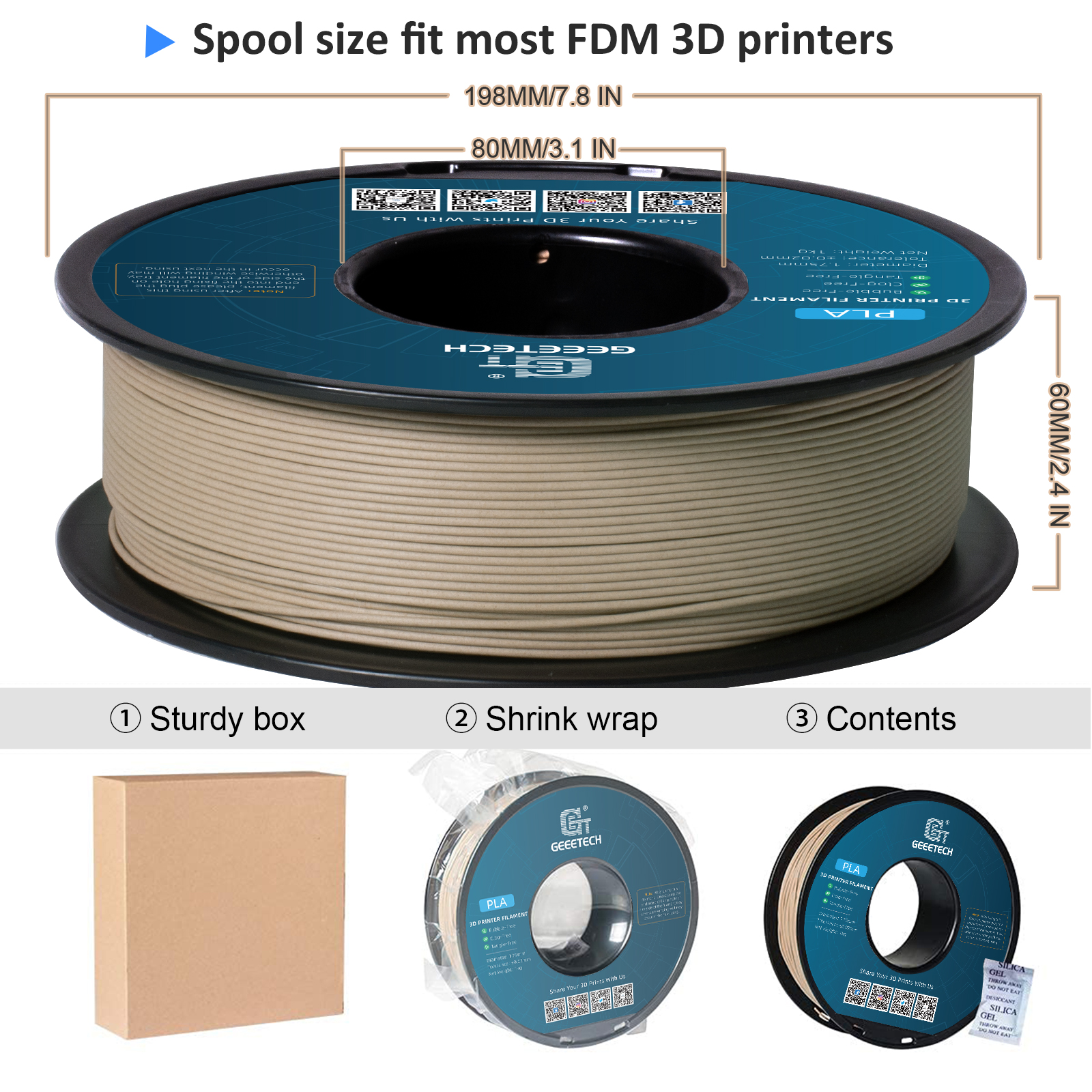 Geeetech Wood PLA 1kg 1.75mm F - Woodworking Vacuum Press บทวิจารณ์และราคา