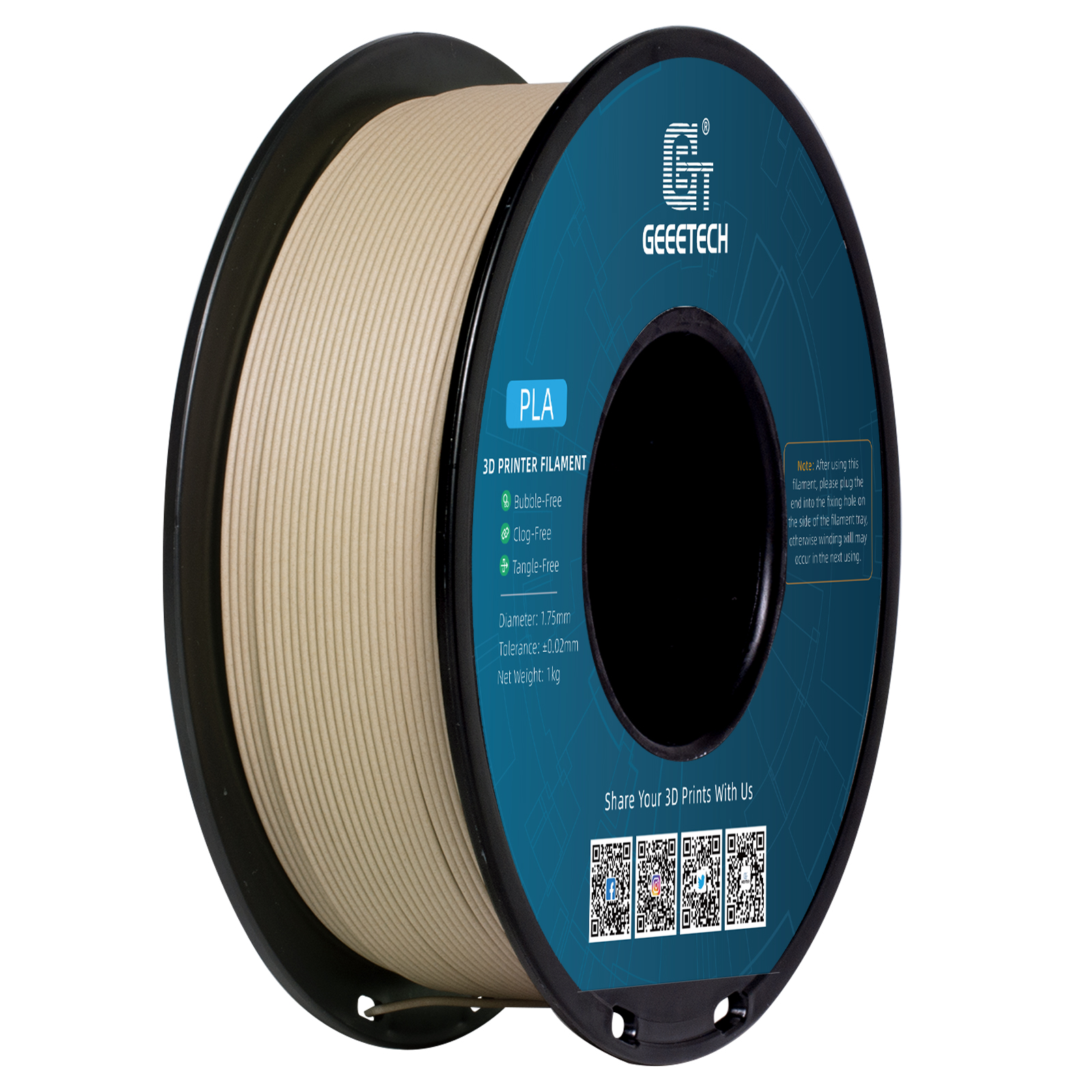 Geeetech Wood PLA 1kg 1.75mm F - Woodworking Vacuum Press บทวิจารณ์และราคา