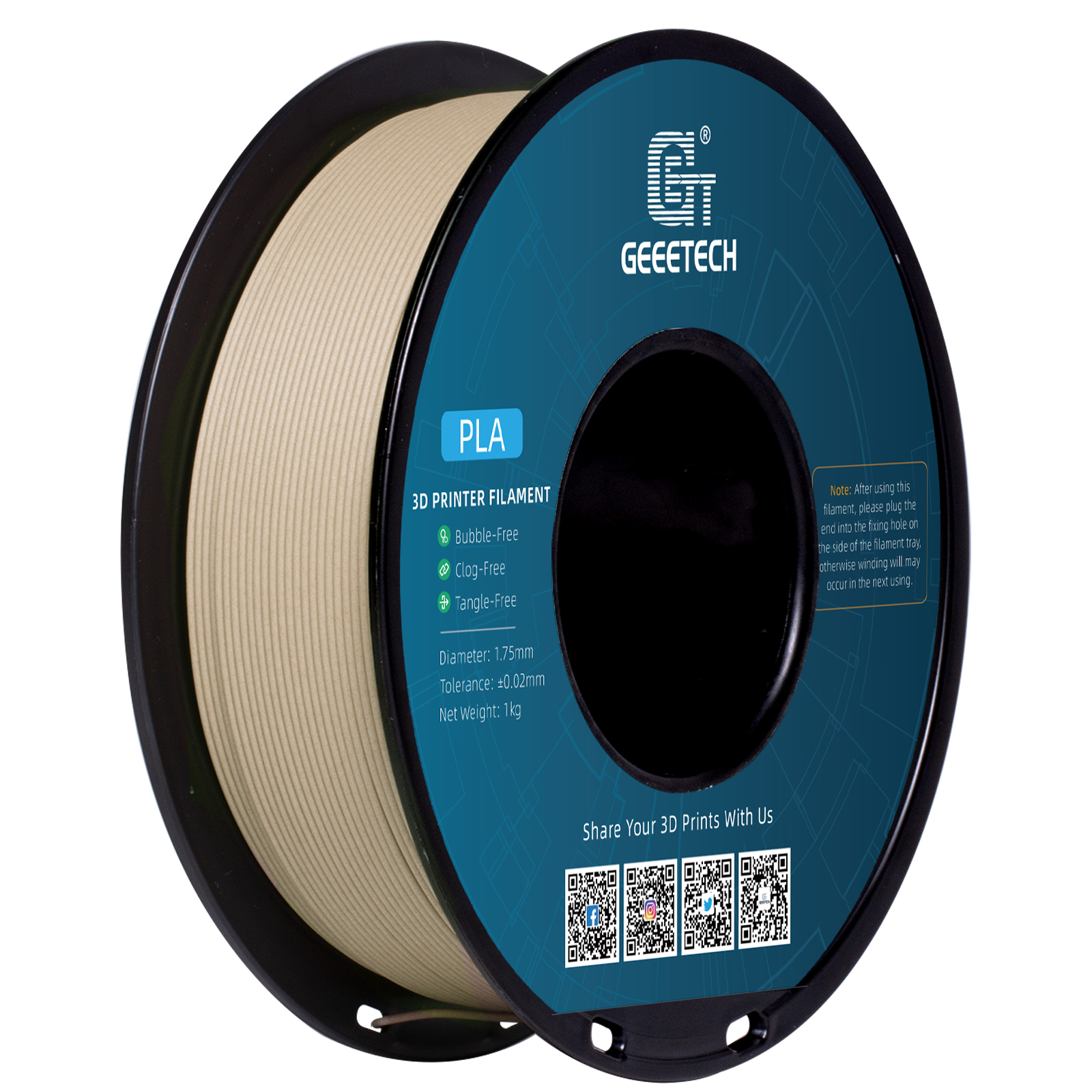 Geeetech Wood PLA 1kg 1.75mm F - Woodworking Vacuum Press บทวิจารณ์และราคา