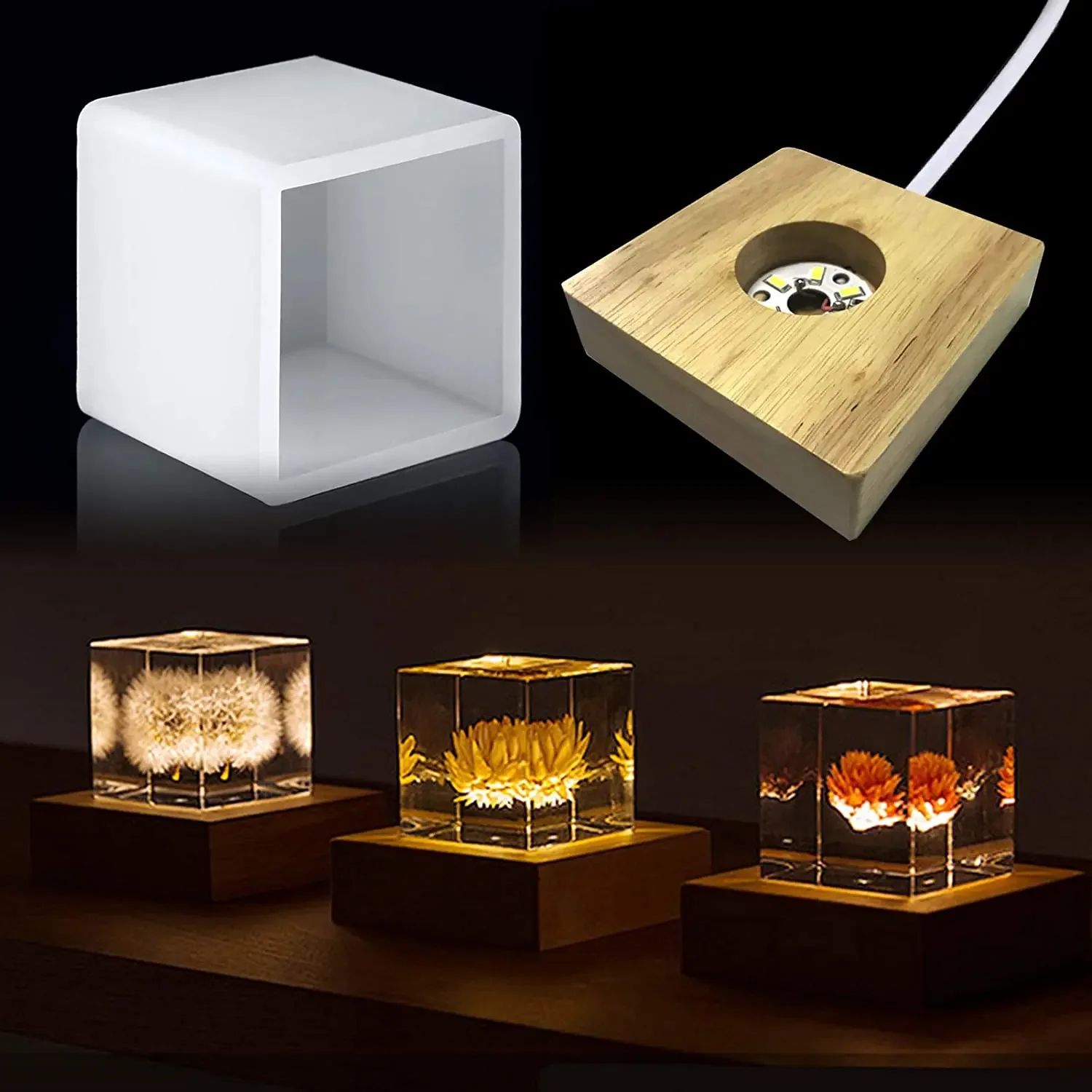 Square Light Resin Mold,led Si - Woodworking Resin บทวิจารณ์และราคา
