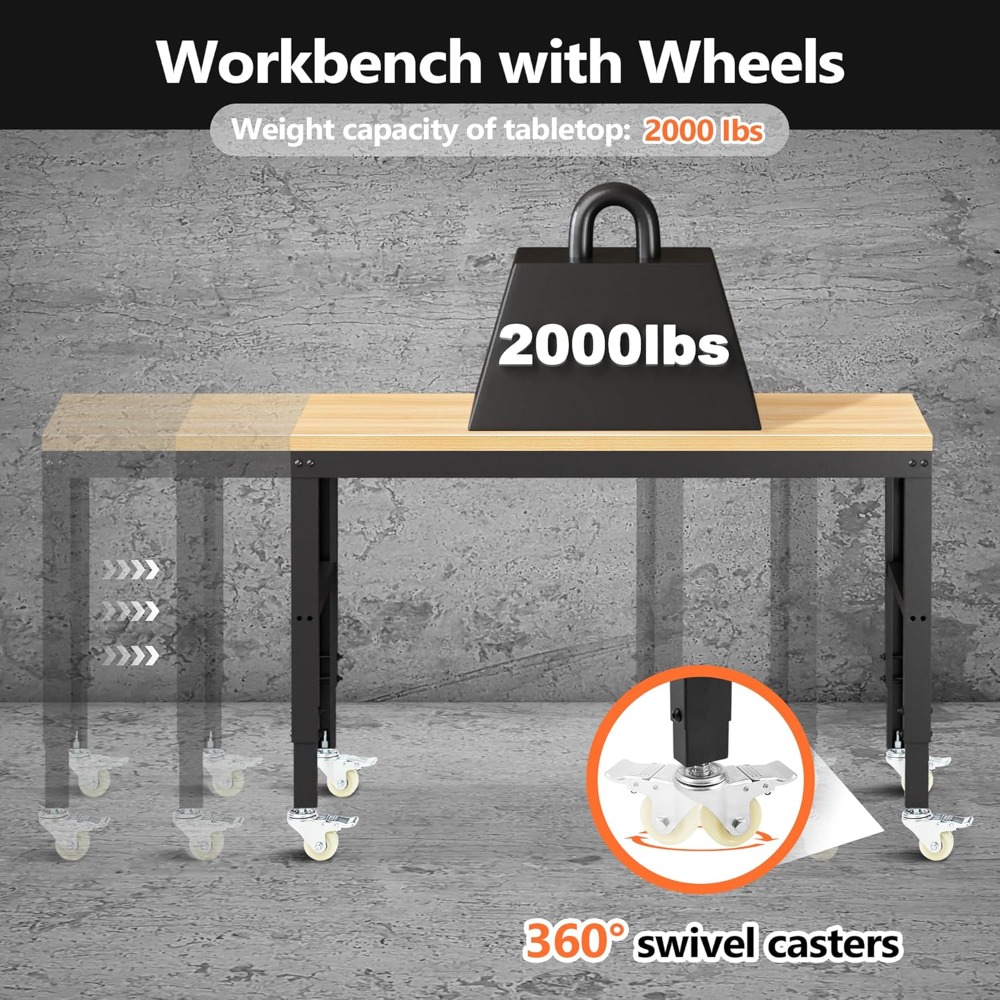 Adjustable Workbench, Heavy Du - Woodworking Garage บทวิจารณ์และราคา