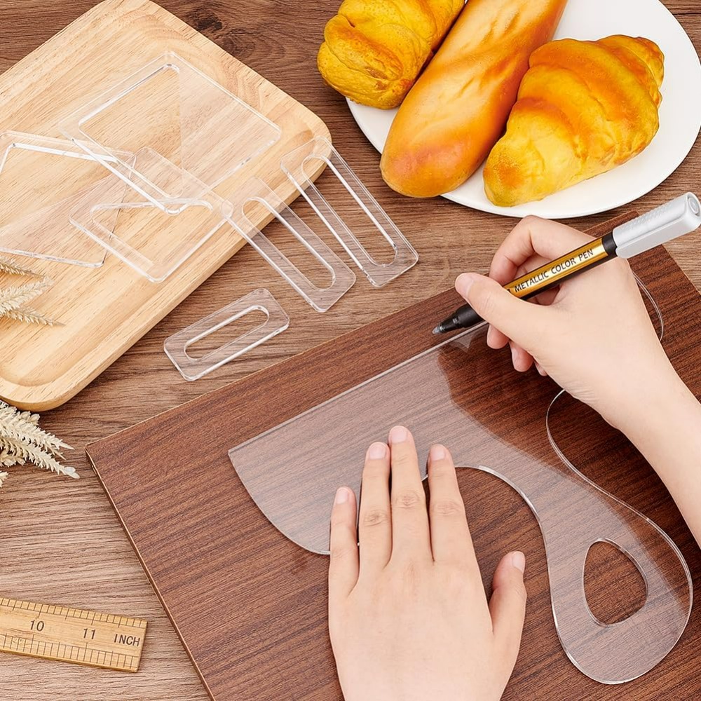 7Pcs Charcuterie Template Acry - Woodworking Templates บทวิจารณ์และราคา