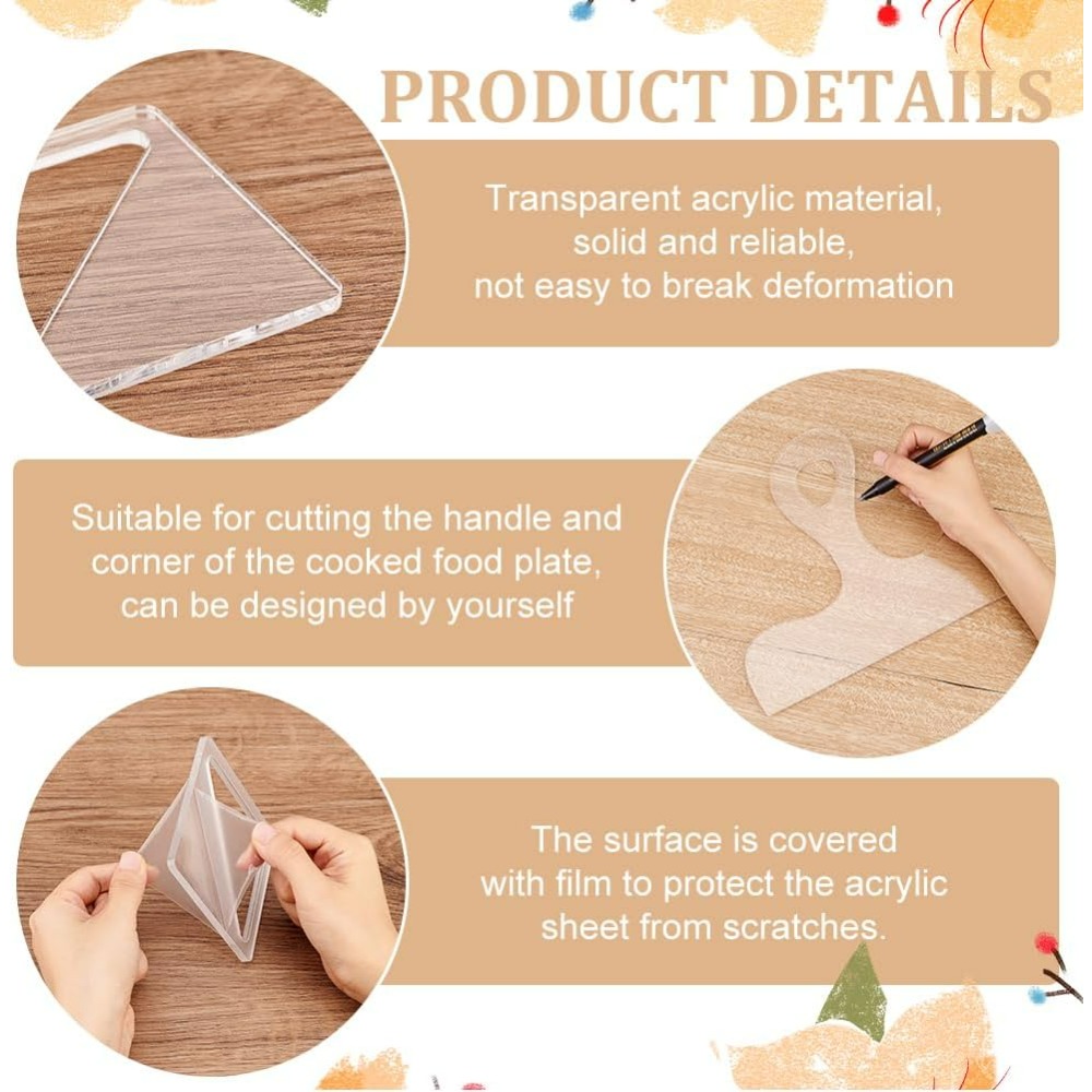 7Pcs Charcuterie Template Acry - Woodworking Templates บทวิจารณ์และราคา
