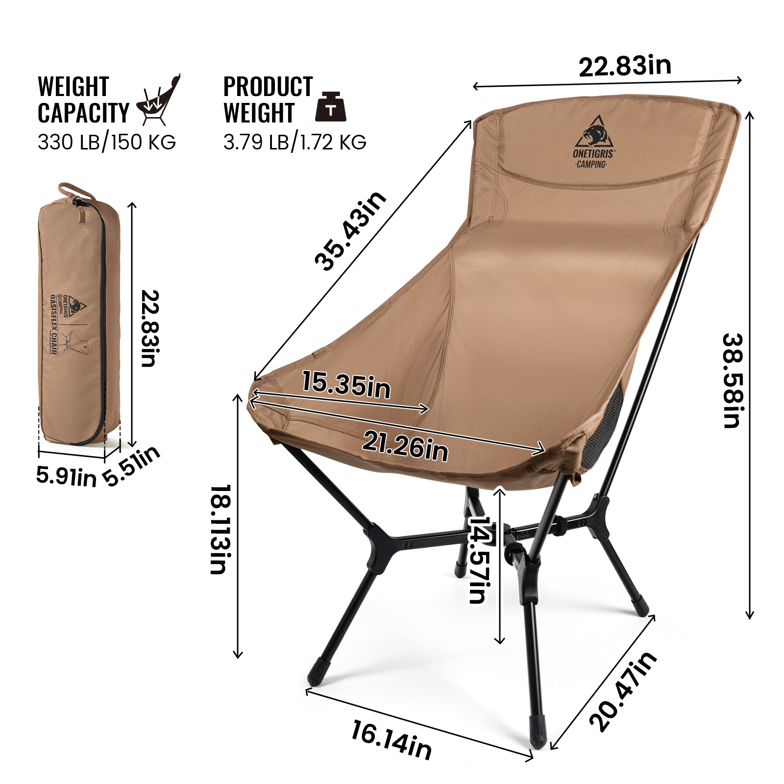 OneTigris Oasisflex Camping Fo - Woodworking Outdoor Furniture บทวิจารณ์และราคา