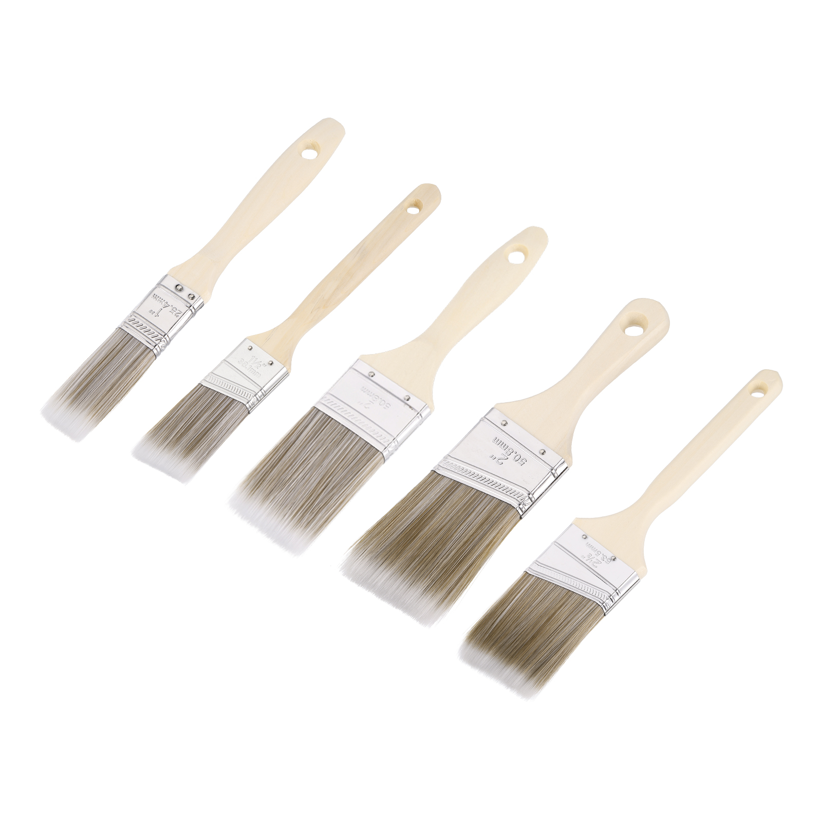 5-12Pcs Paint Brush Flat/Angle - Woodworking Oil บทวิจารณ์และราคา