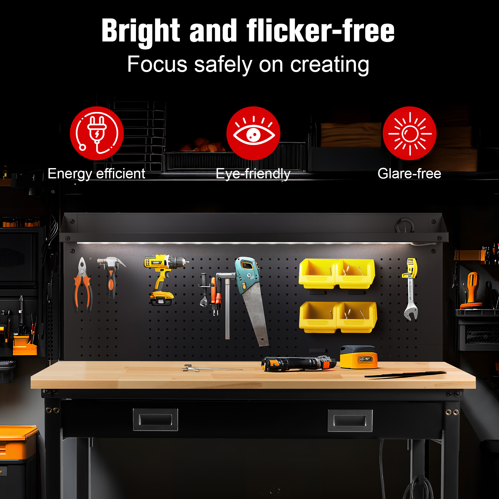 MUWOOD 60x22“ Workbench with D - Woodworking Garage บทวิจารณ์และราคา