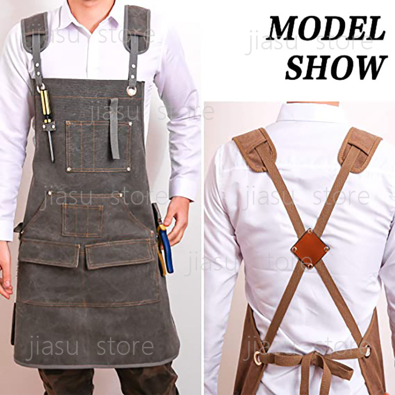 Thick Canvas Tool Apron Custom - Woodworking Logo Design Free บทวิจารณ์และราคา