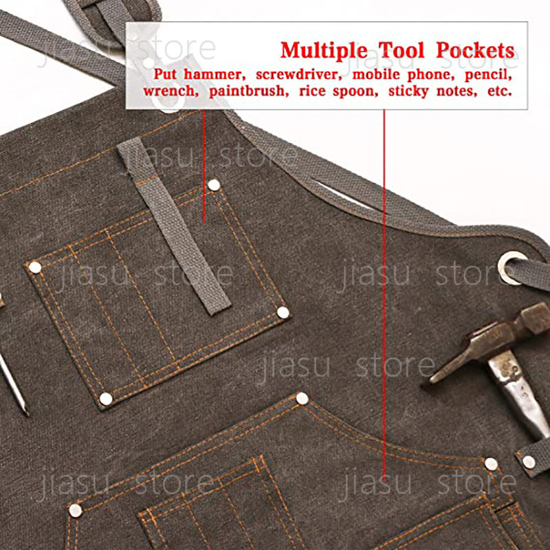 Thick Canvas Tool Apron Custom - Woodworking Logo Design Free บทวิจารณ์และราคา