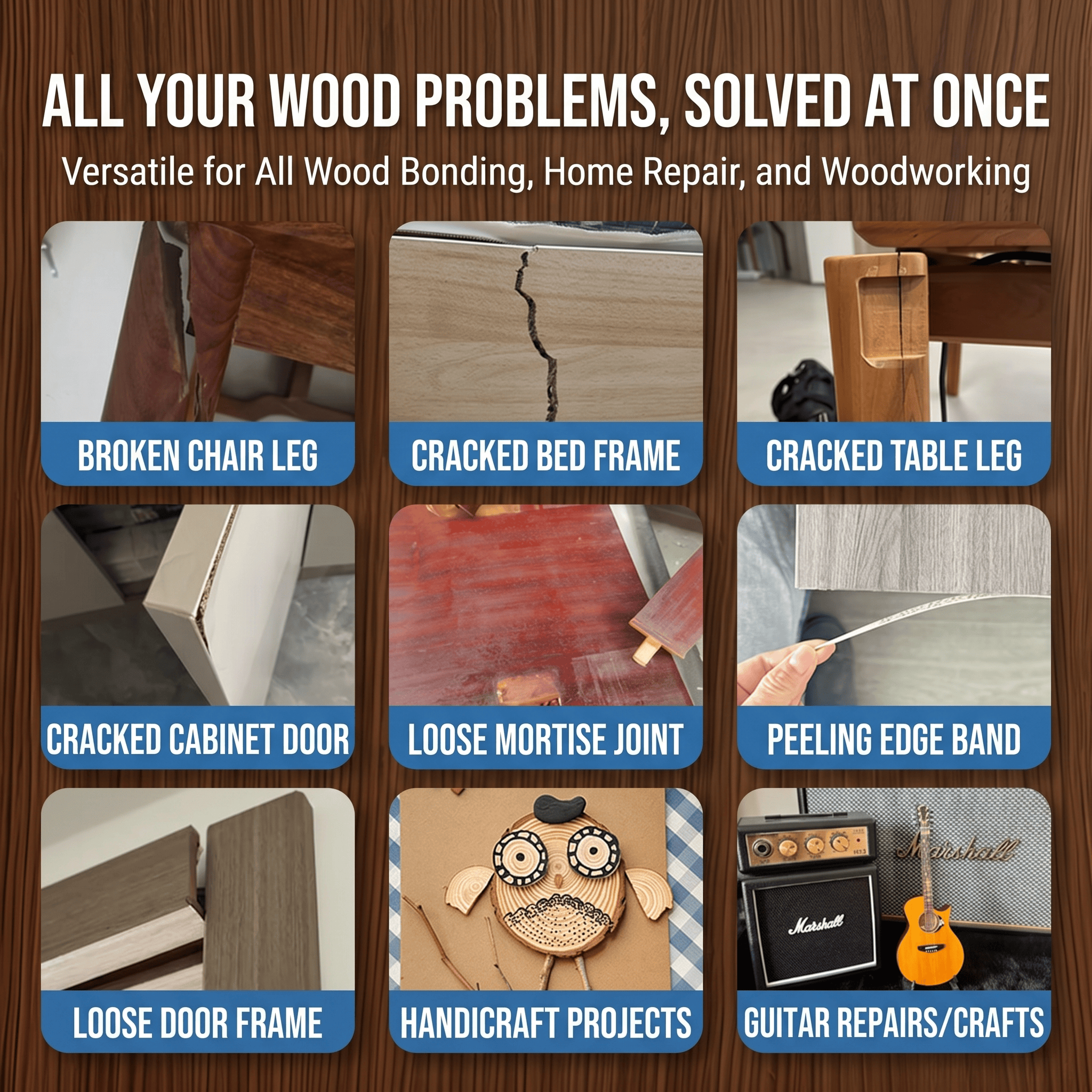 Premium Waterproof Wood Glue F - Woodworking Outdoor Furniture บทวิจารณ์และราคา
