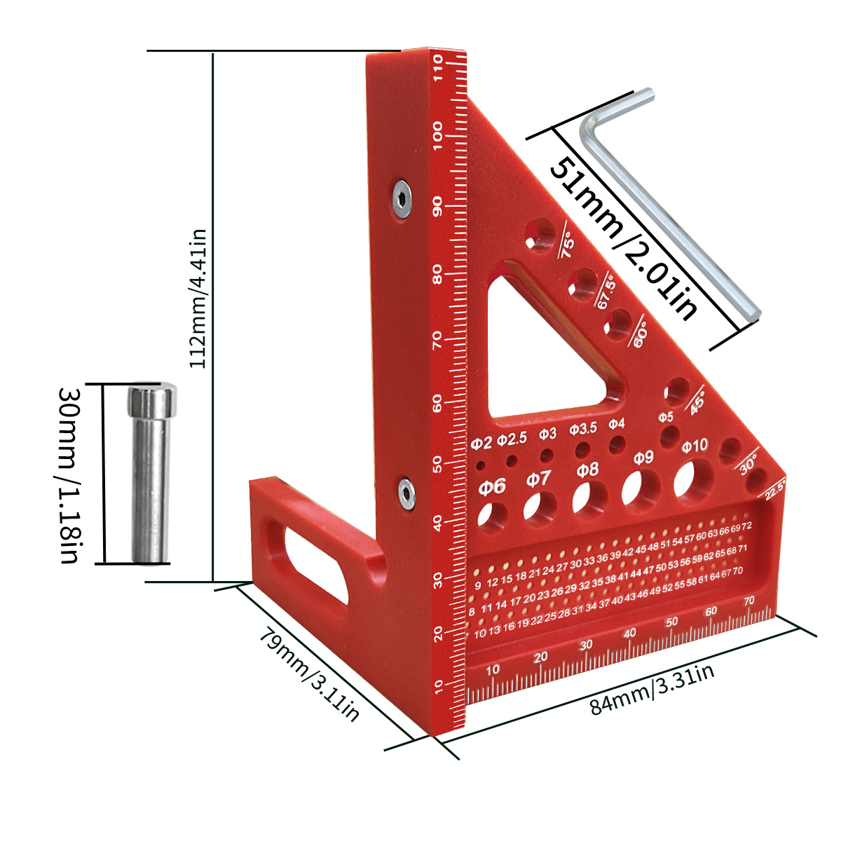 1pc 3D Multi-Angle, Precision  - Woodworking For Engineers บทวิจารณ์และราคา