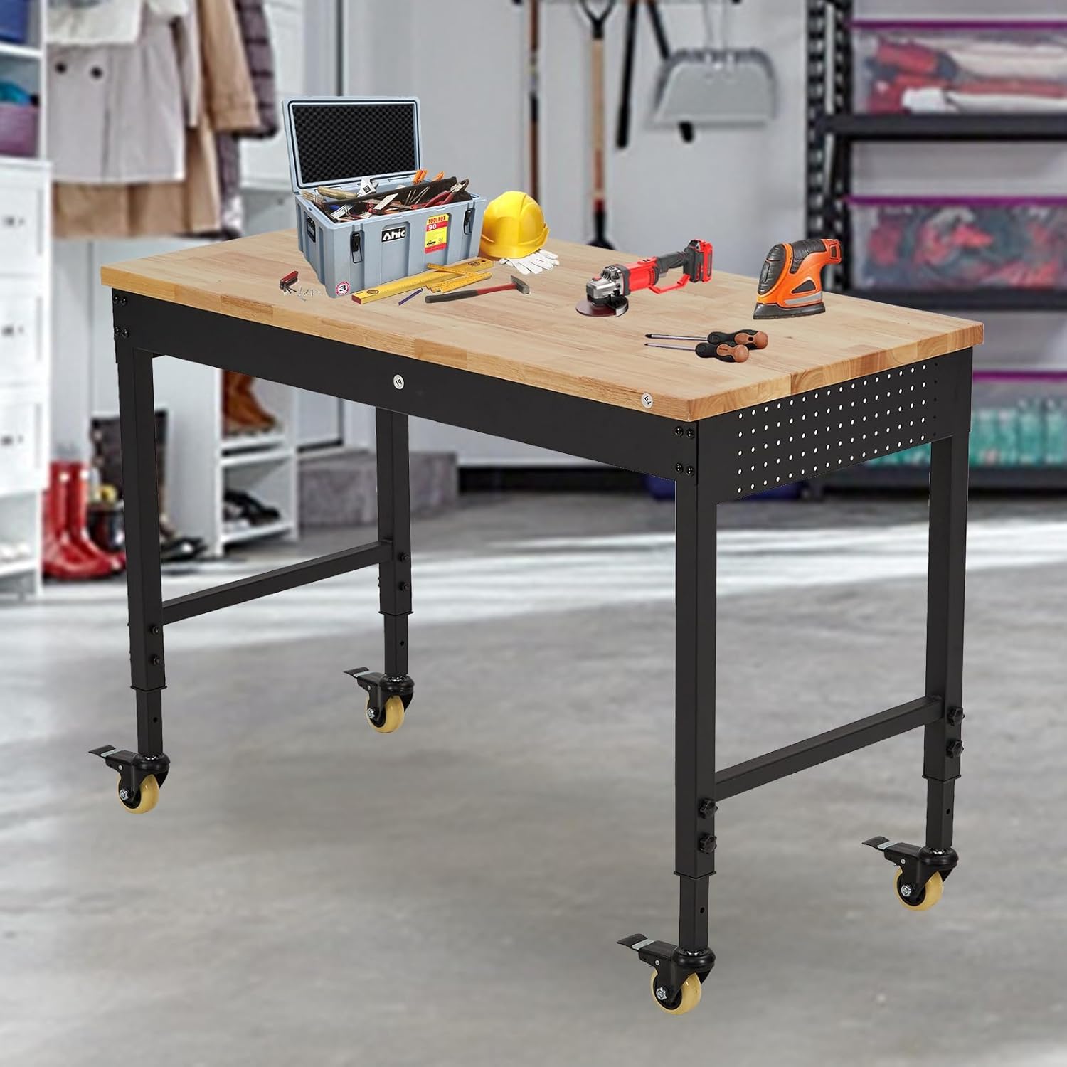 Adjustable Workbench for Garag - Woodworking Garage บทวิจารณ์และราคา