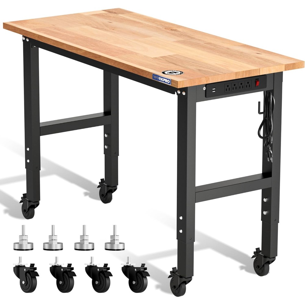 Garage Workbench, 48X22 Adjust - Woodworking Garage บทวิจารณ์และราคา