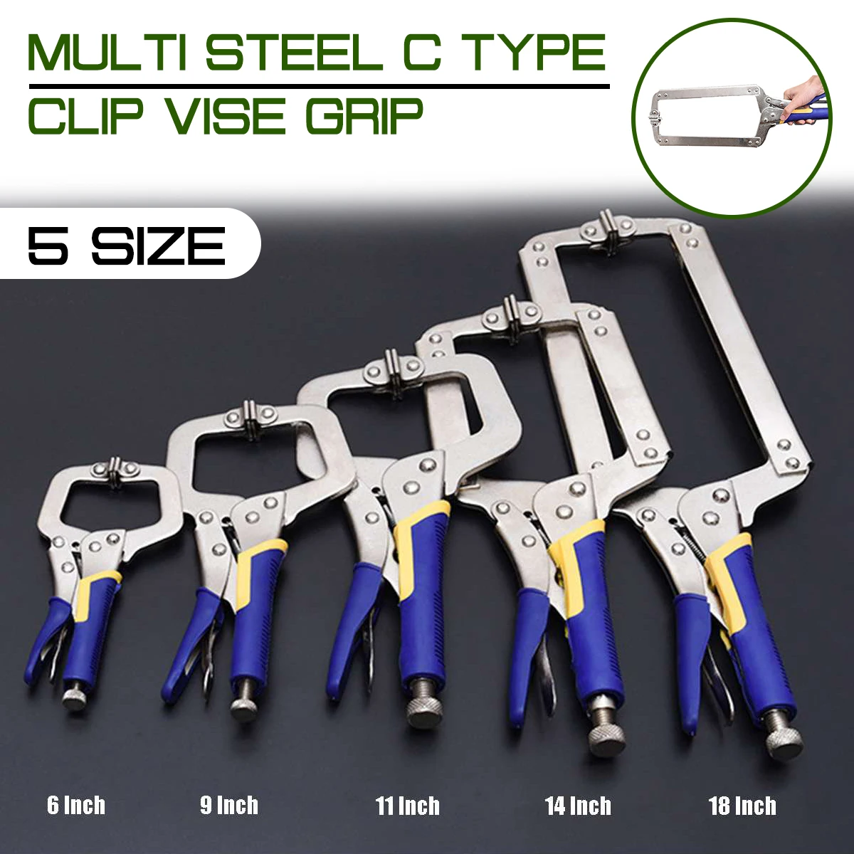 6/9/11/14/18 Inch C Type Multi - Woodworking Vise Types บทวิจารณ์และราคา