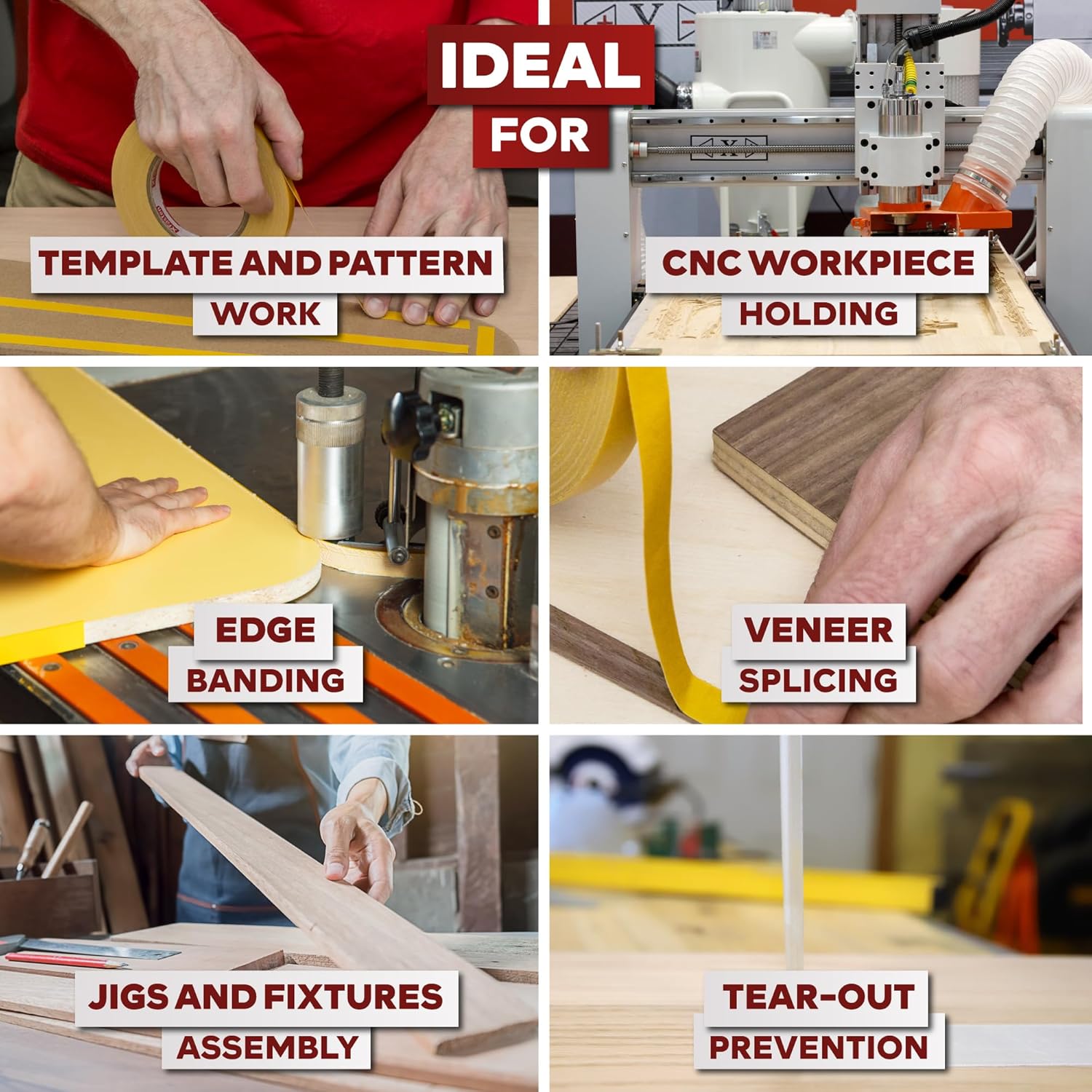 Double Sided Woodworking Tape  - Woodworking Templates บทวิจารณ์และราคา
