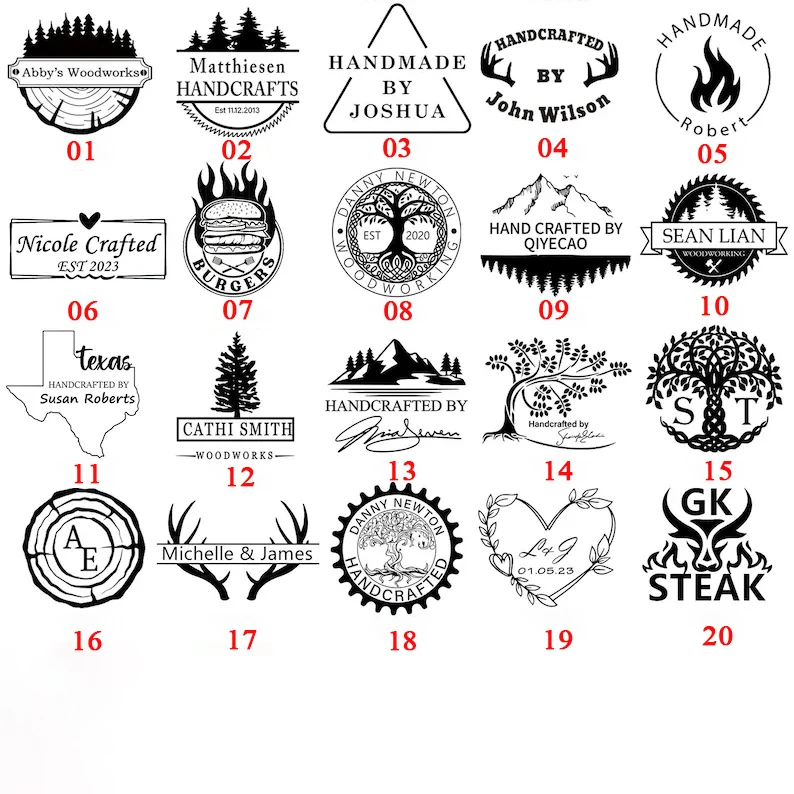 Custom Branding Iron for Food  - Woodworking Logo Design Free บทวิจารณ์และราคา