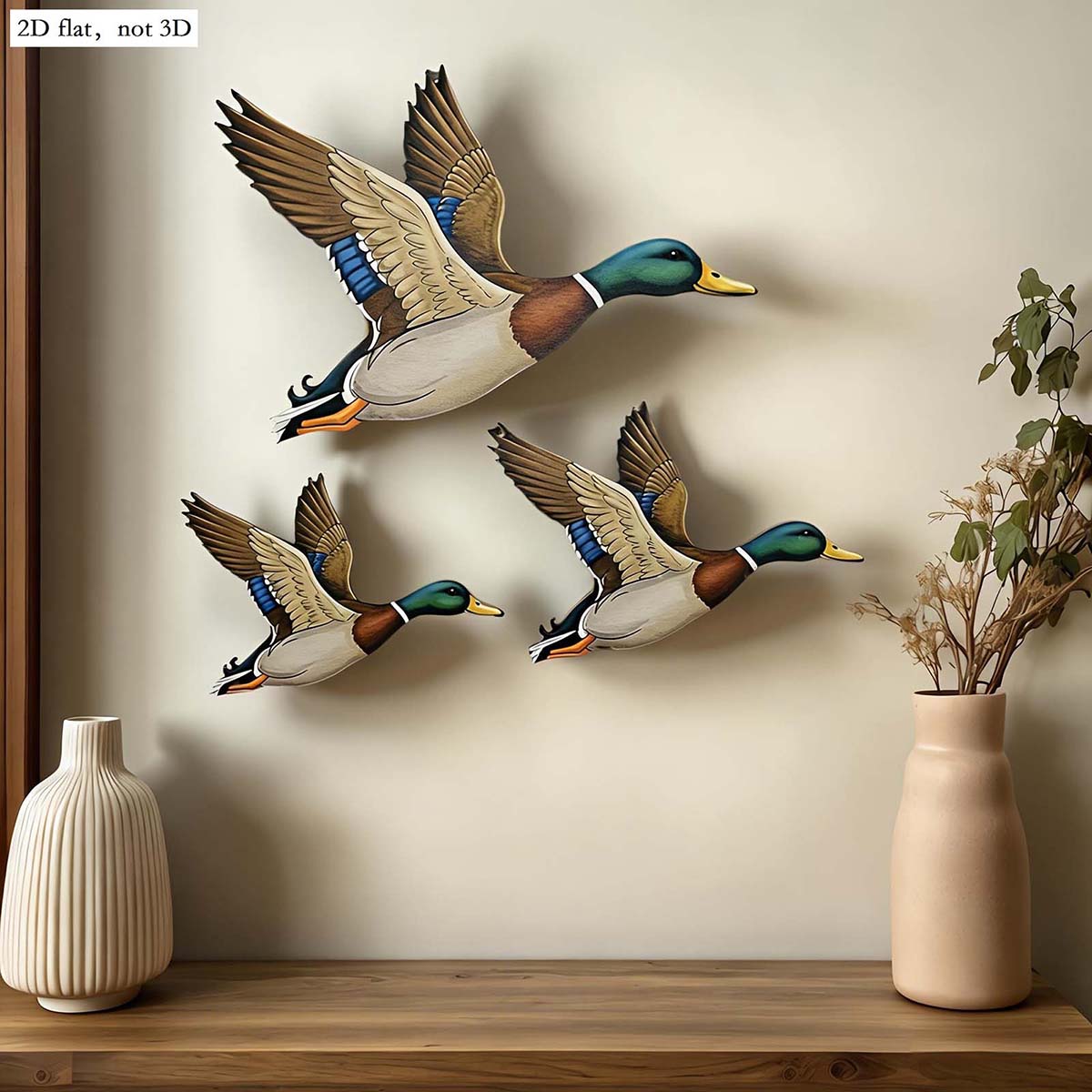 3Pcs Wild Duck Wall Arts Uniqu - Woodworking Resin บทวิจารณ์และราคา