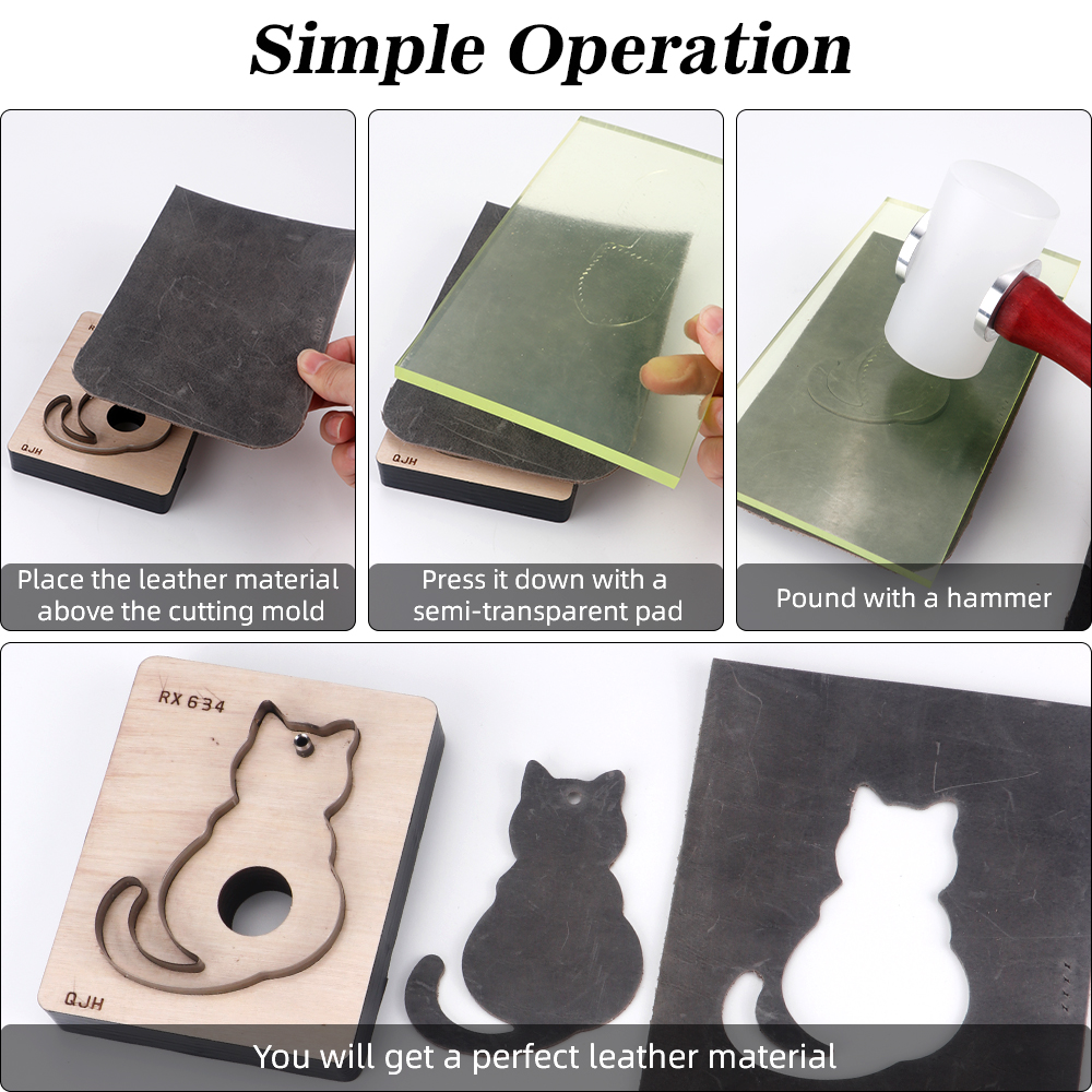 1pc leather handmade stamping  - Woodworking Templates บทวิจารณ์และราคา