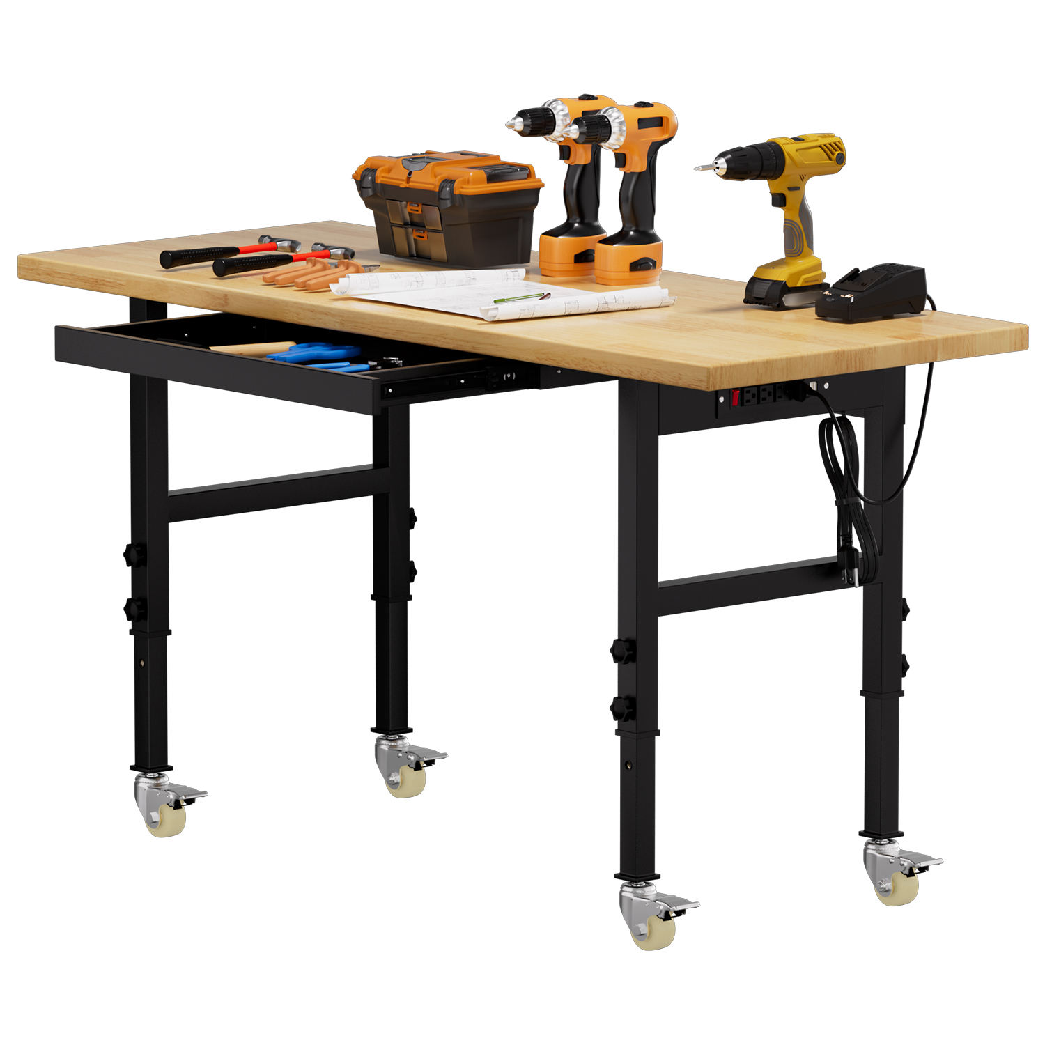 Adjustable Height Workbench He - Woodworking Garage บทวิจารณ์และราคา