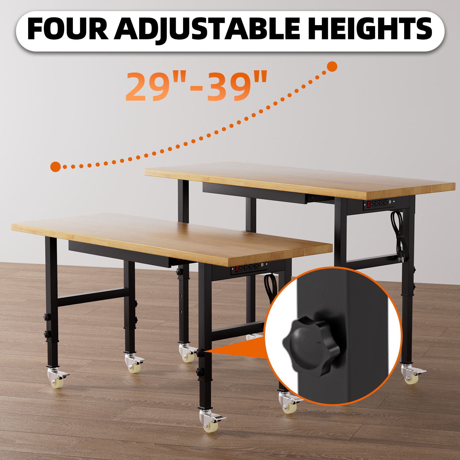 Adjustable Height Workbench He - Woodworking Garage บทวิจารณ์และราคา