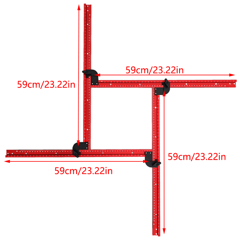 59cm Adjustable Square Router  - Woodworking Templates บทวิจารณ์และราคา