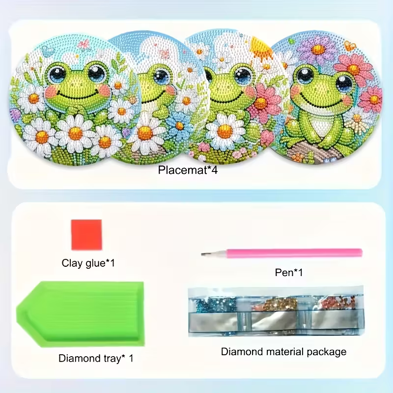 4-piece frog patterned wooden  - Woodworking Resin บทวิจารณ์และราคา