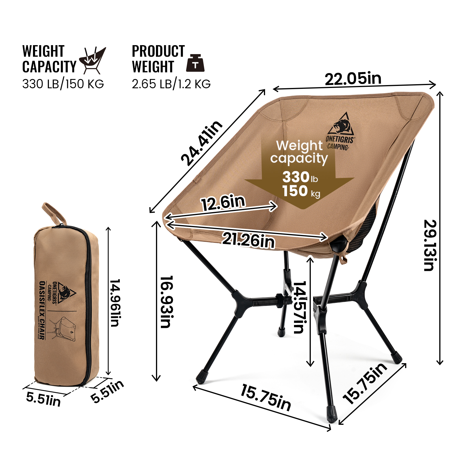 OneTigris OasisFlex Camping Ch - Woodworking Outdoor Furniture บทวิจารณ์และราคา