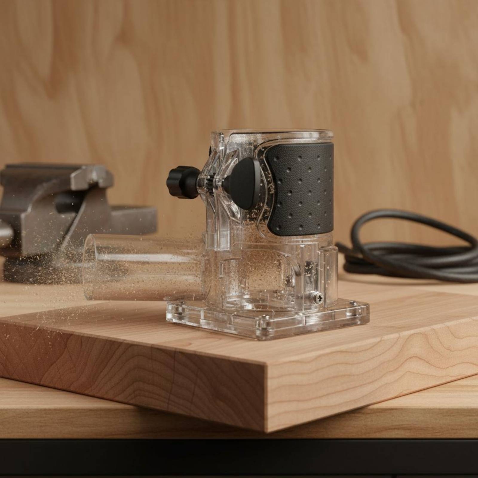 Transparent Router Dust Hood W - Vacuum Woodworking บทวิจารณ์และราคา